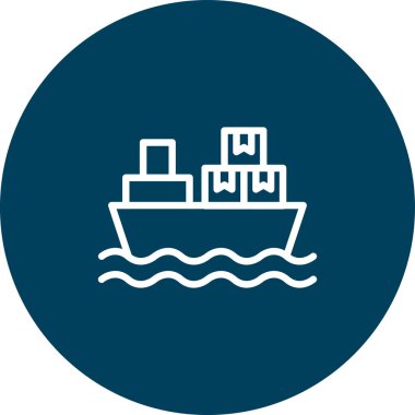 Tekne simgesinin vektör illüstrasyonu