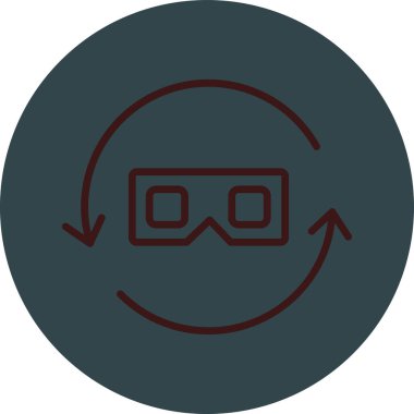 gözlük simgesinin vektör illüstrasyonu