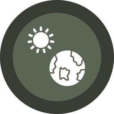 Düz bir gezegenin vektör simgesi.