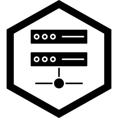 veri depolama sunucu simgesi ana hat biçiminde