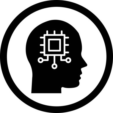 Modern beyin simgesinin vektör çizimi