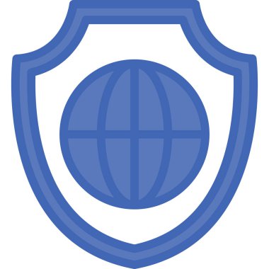 Güvenlik kalkanı vektör çizgisi simgesi