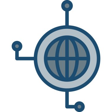 küresel ağ vektör illüstrasyon tasarımı