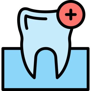 Diş. Web simgesi basit illüstrasyon
