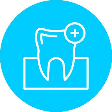 Diş simgesi, vektör illüstrasyonu