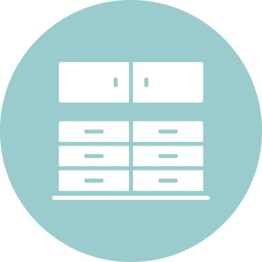 Mobilya simgesinin vektör illüstrasyonu