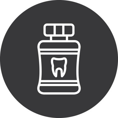 Diş simgesinin vektör illüstrasyonu