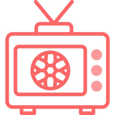 Televizyon. Web simgesi basit illüstrasyon