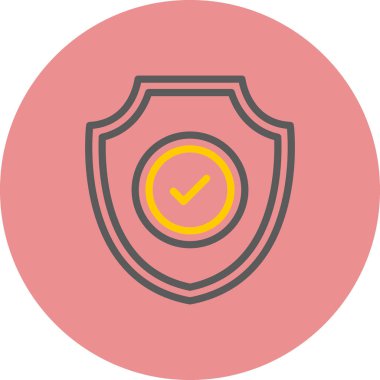 kalkan ikon vektör illüstrasyonu