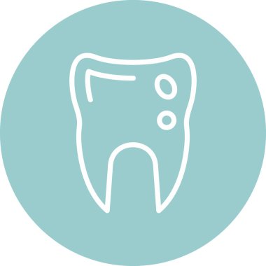 Diş ikonu. vektör illüstrasyonu