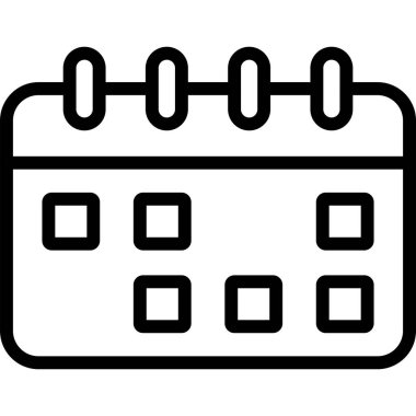 Takvim. Web simgesi basit illüstrasyon