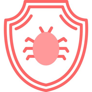 Kalkan simgesinin vektör illüstrasyonu