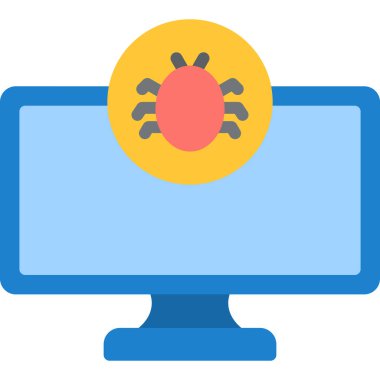 Bilgisayar. Web simgesi basit illüstrasyon