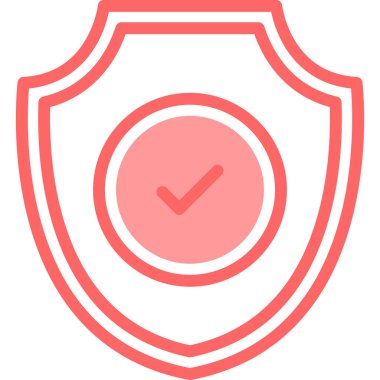 Bir kırmızı kalkan simgesinin vektör illüstrasyonu