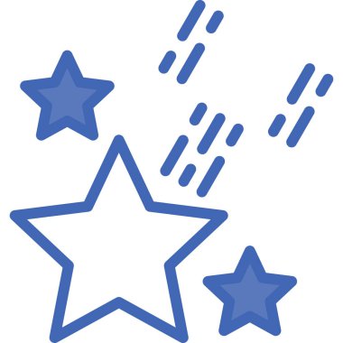 yıldızlar havai fişek web simgesi basit vektör çizimi