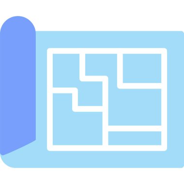 harita simgesi, vektör illüstrasyonu basit tasarım