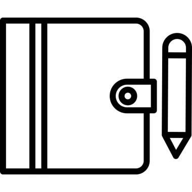 Kalem simgesi, vektör illüstrasyonu