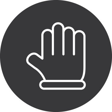 Bir eldiven simgesinin vektör çizimi