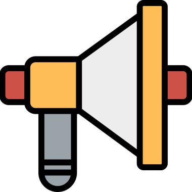 Megafon. Web simgesi basit illüstrasyon