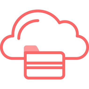 Bulut Hesaplama. Web simgesi basit illüstrasyon