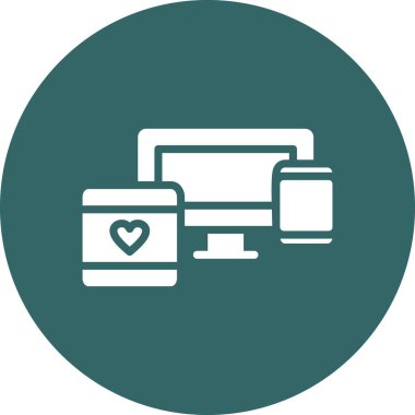 Eşsiz Kalp Vektör Satırı Simgesi