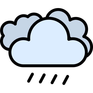 yağmur ikonu vektör illüstrasyonu