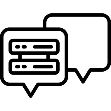 Sohbet balonu simgesinin, anahat stili