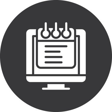 Bilgisayar. Web simgesi basit illüstrasyon