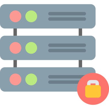 Sunucu Düz Vektör Simgesi