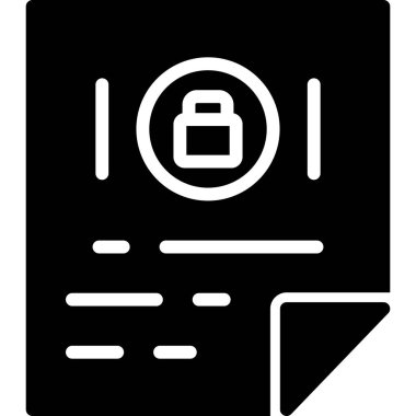 Güvenli kutu kilidi simgesi ana hat biçiminde