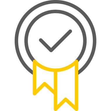 Rozet ödül simgesi doldurulmuş özet biçimi