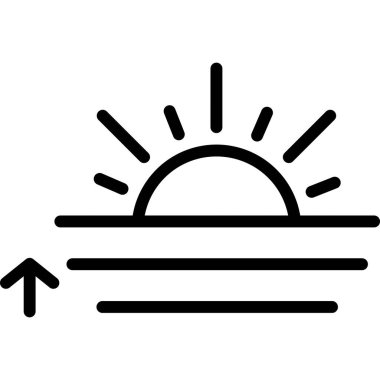 Güneş. Web simgesi basit tasarım