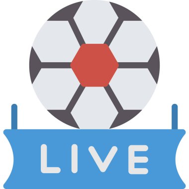 Bir futbol simgesinin vektör illüstrasyonu