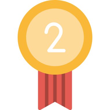 ödül madalyası simgesi, düz tasarım