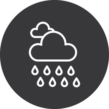 Beyaz arkaplanda izole edilmiş trend düz biçiminde vektör bulut simgesi.