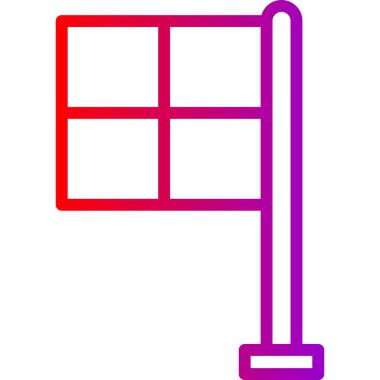 Bayrak. Web simgesi basit illüstrasyon