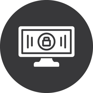 Web güvenlik vektörü simgesi modern illüstrasyon tasarımı