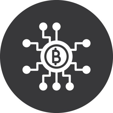 bitcoin. Web simgesi basit illüstrasyon
