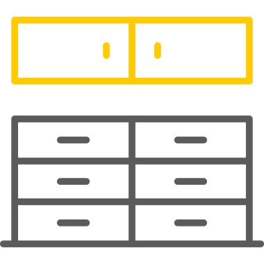 Soyut arkaplanda kabine simgesi izole edildi