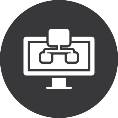 Dizüstü bilgisayar simgesi vektör çizimi