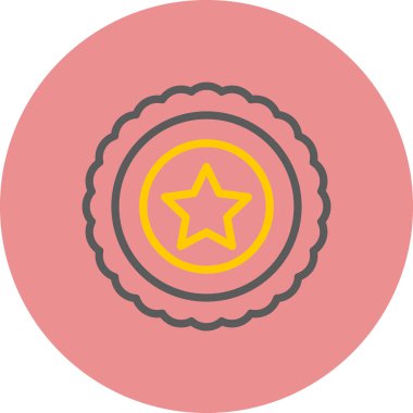 Madalya. Web simgesi basit illüstrasyon