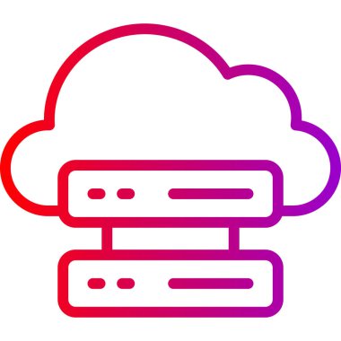 Bulut. Web simgesi basit illüstrasyon