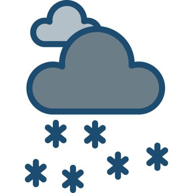 Düz biçimde bulut kar ikonu