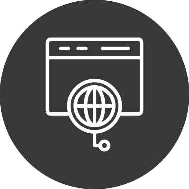 Web tarayıcı vektör simgesi modern illüstrasyon