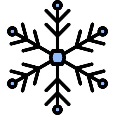 Kar tanesi ikonu. Web için kar tanesi vektör simgesinin basit çizimi