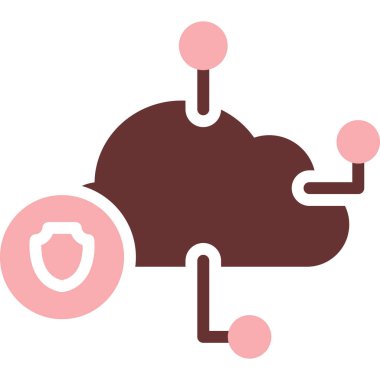 Bulut. Web simgesi basit illüstrasyon