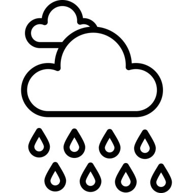 Yağmur. Web simgesi basit illüstrasyon