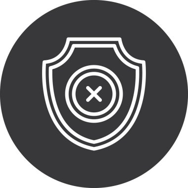 kalkan ikon vektör illüstrasyonu