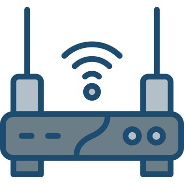 Kablosuz. Web simgesi basit illüstrasyon