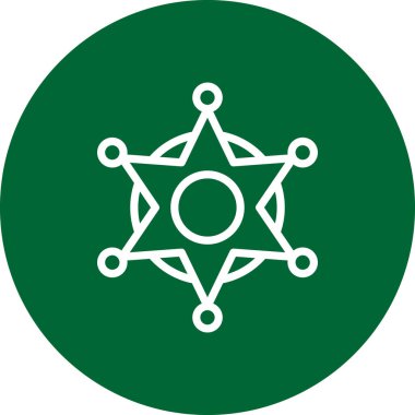 Haçı olan bir yıldızın vektör çizimi